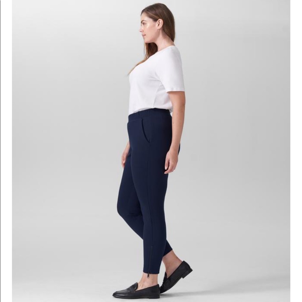 MORO POCKET PONTE PANTS - NAVY